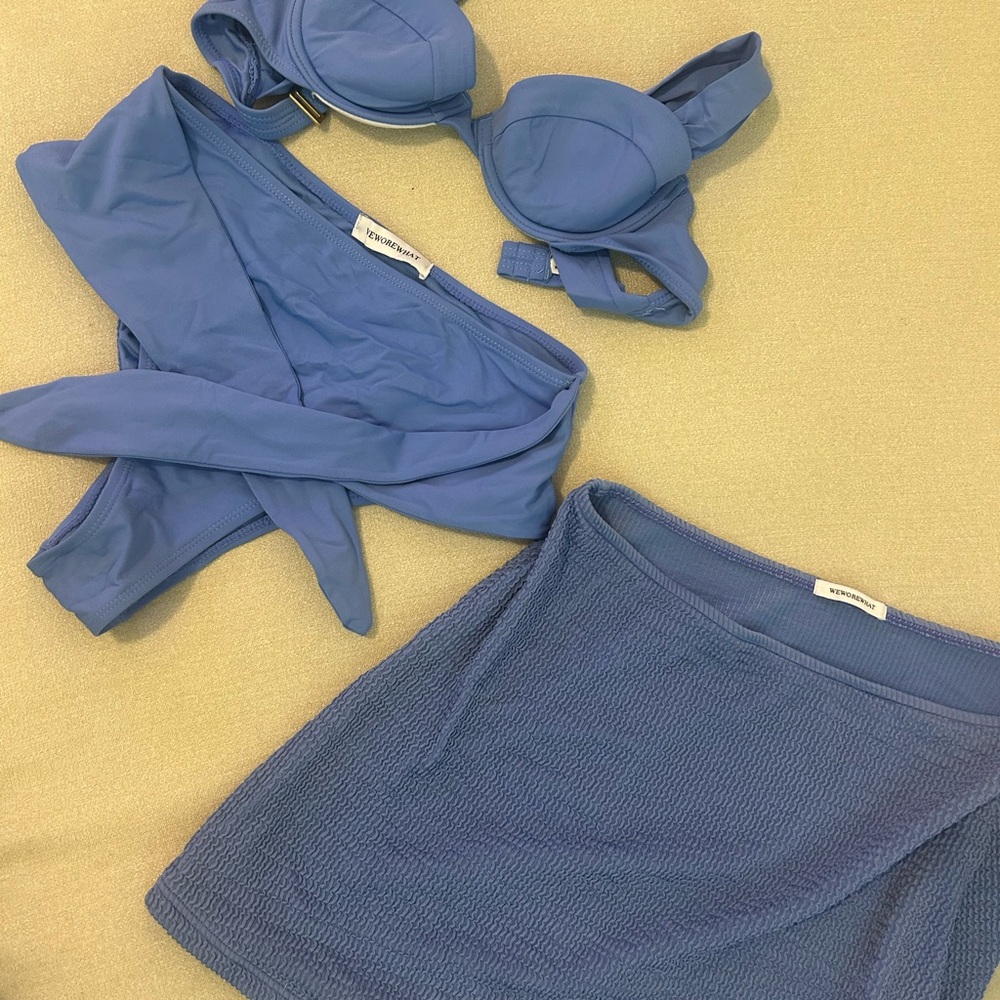 WeWoreWhat Blue Bikini Set